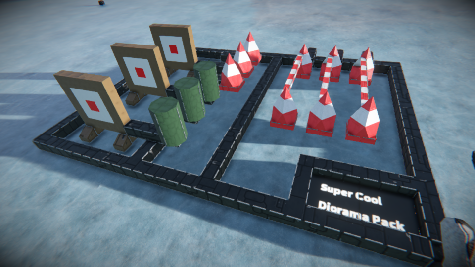 Ground Diorama Pack( traffic cones / pylons )