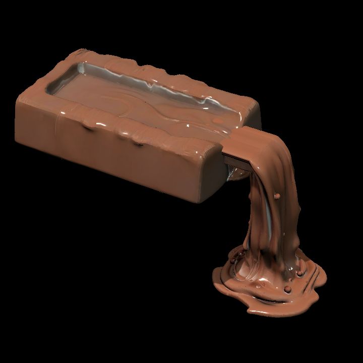 Chocolate waterfall with river top