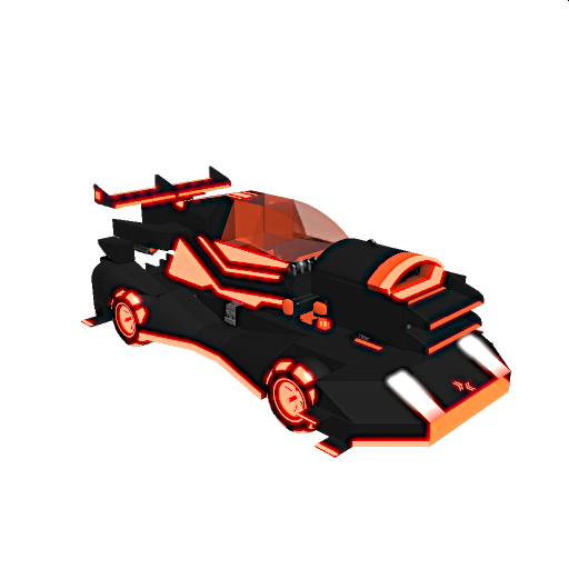 Futuristic Hyper Car Neon Orange
