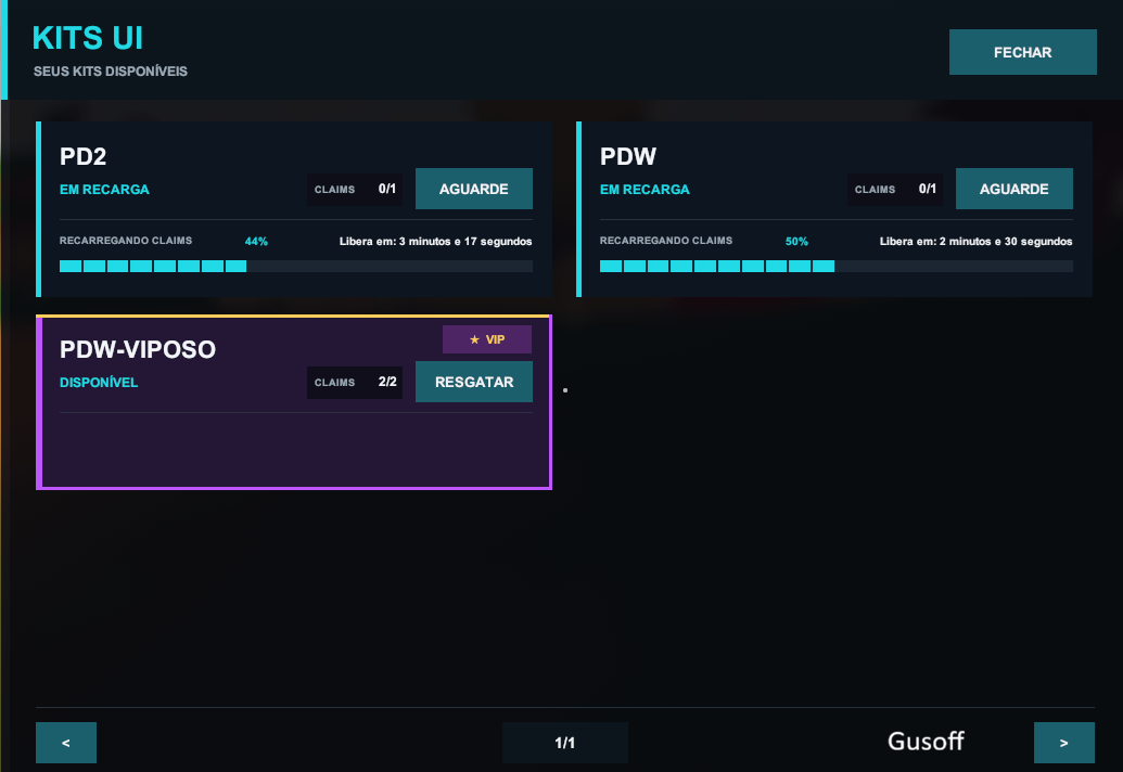 Kits UI preview