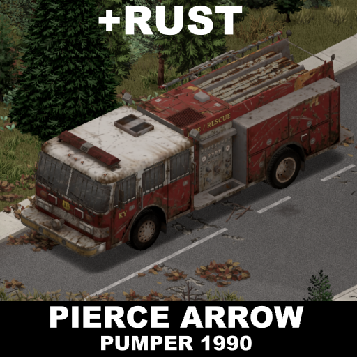 90 Pierce Arrow Pumper - Rust edition – Project Zomboid Mod