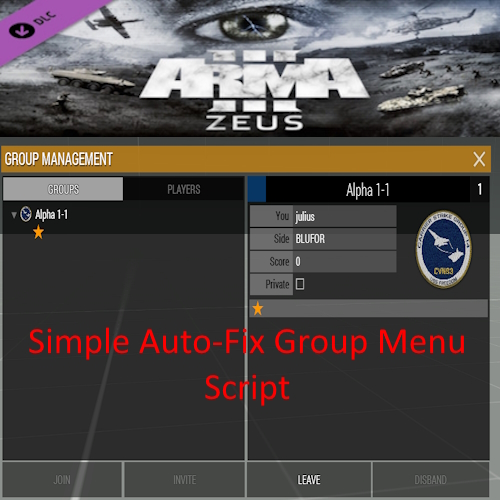 Auto-Fix Group Menu Script