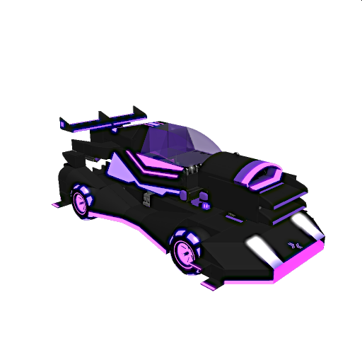 Futuristic Hyper Car Neon Purple