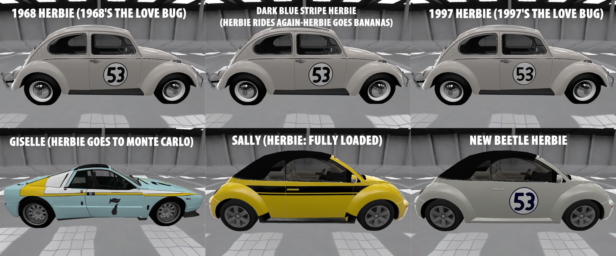 Steam Workshop::Herbie The Love Bug/Choupette Skins