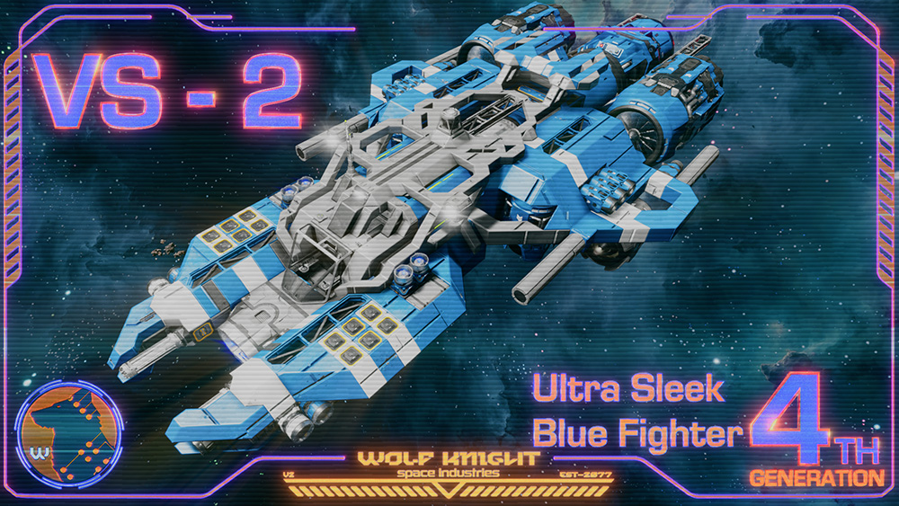 Ultra Sleek Blue Fighter 4th Generation