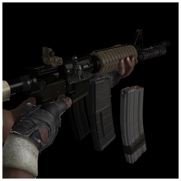 INS Custom M4A1 With RNG Magazine+Iron Sights