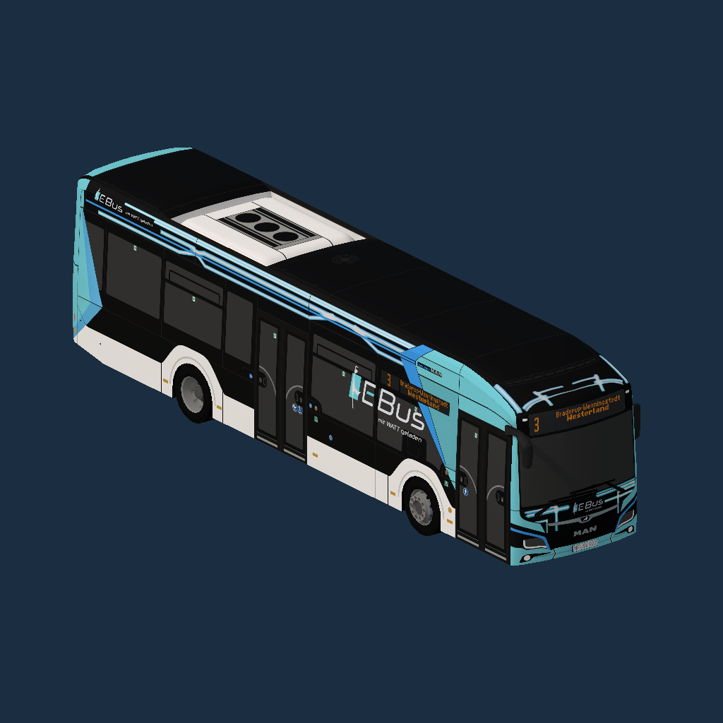 MAN 12E - SVG Sylt - Werbefrei (E-Bus Design)