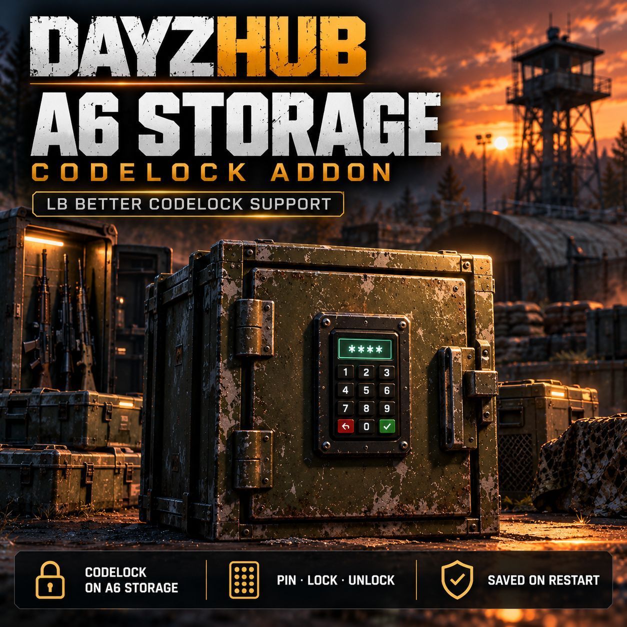 Dayzhub LB Codelock 4 A6 Storage