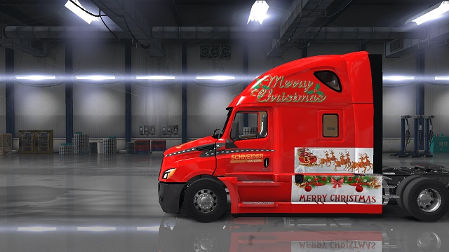 Schneider Christmas Freightliner Cascadia 2018