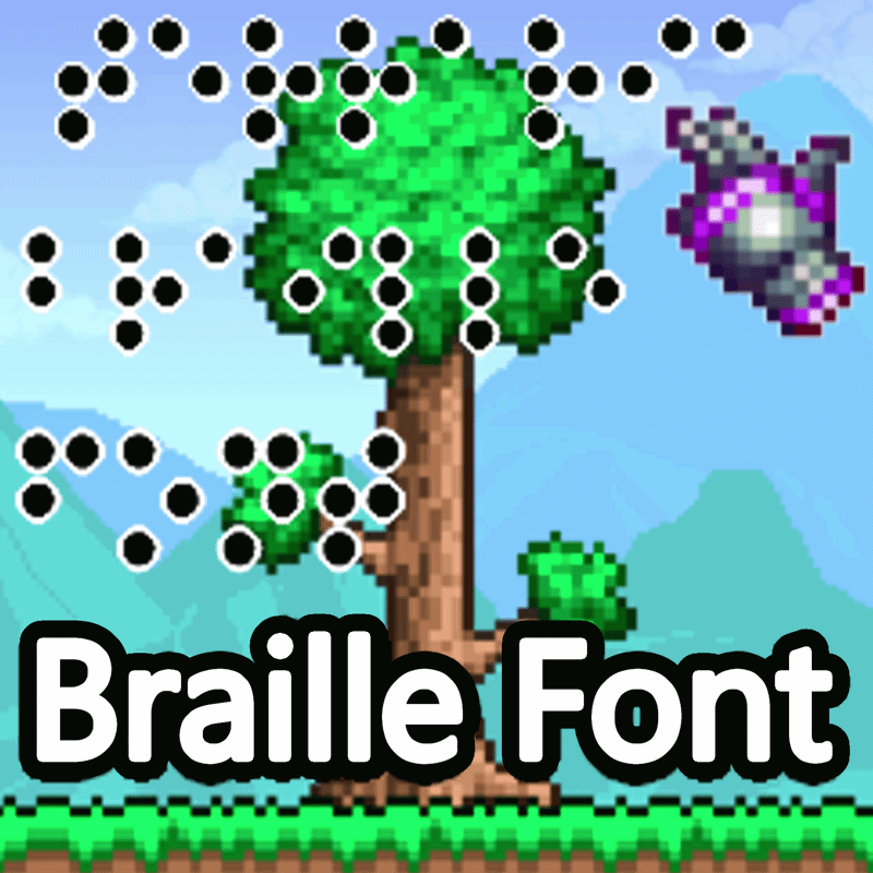 Braille Font - ⠃⠗⠁⠊⠇⠇ ⠑ ⠋⠕⠝⠞ preview