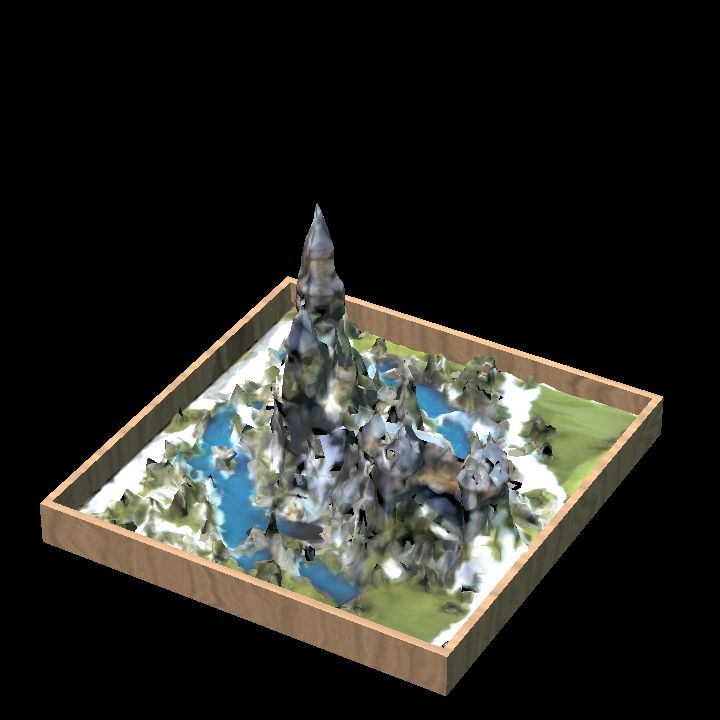 Diorama of a castle scene