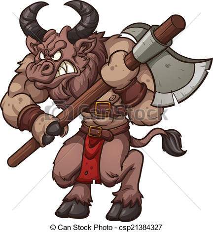 Angry minotaur