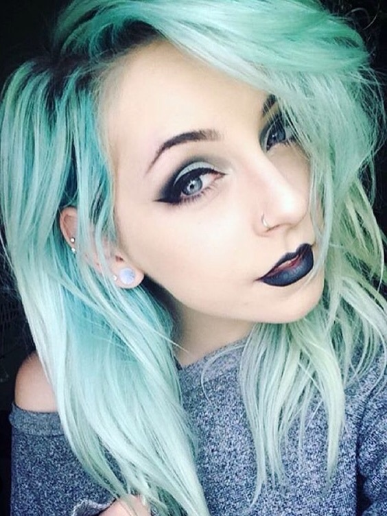 Green-haired girl