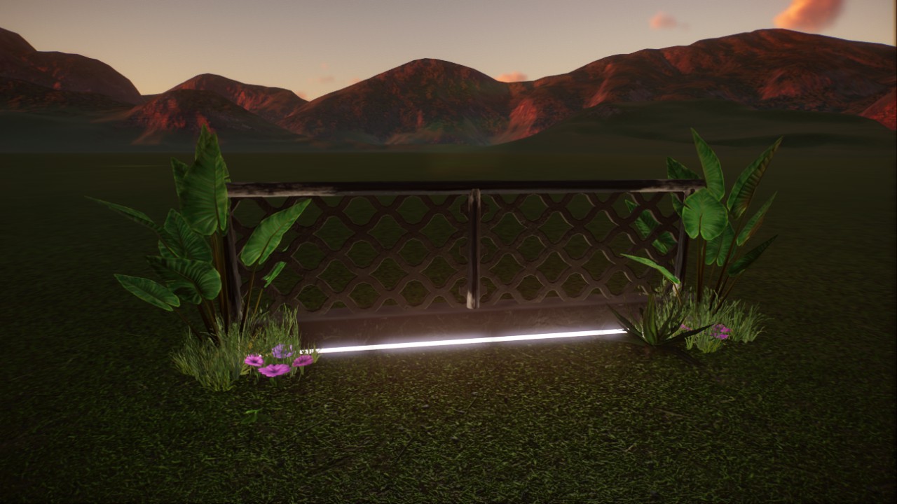 Iluminated Tropical Fence