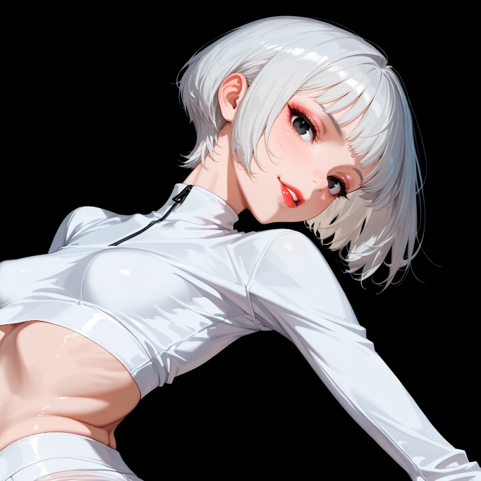 Girl | Dark Background | Dark / Colored Versions | 4K preview