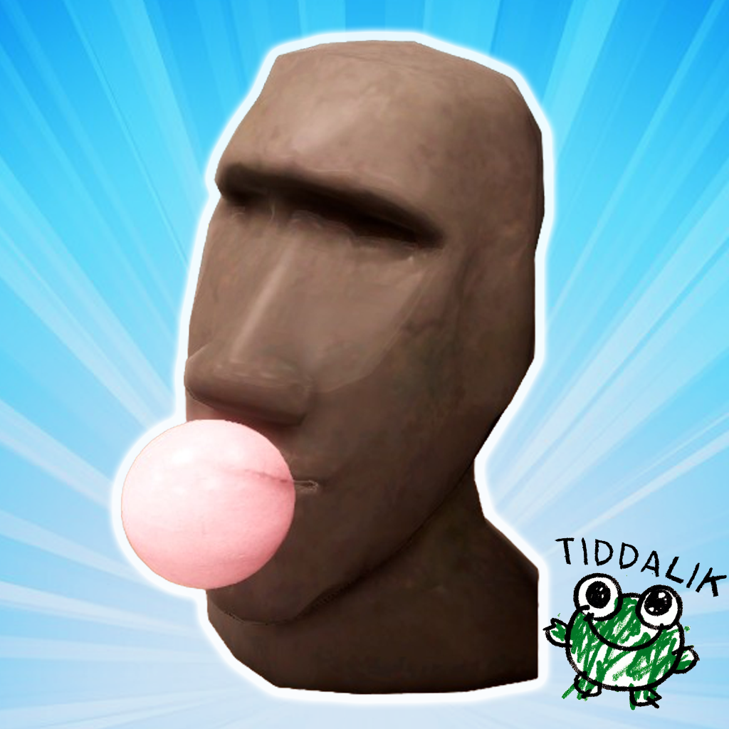 Moʻai with gum