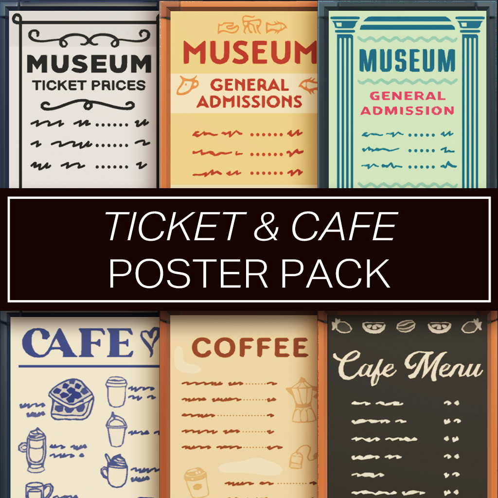 Ticket & Coffee Poster Pack