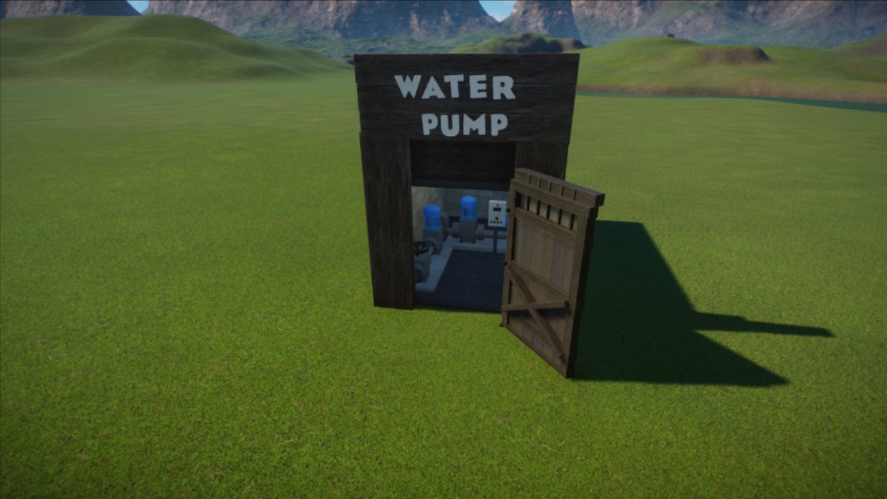 Small water pump house