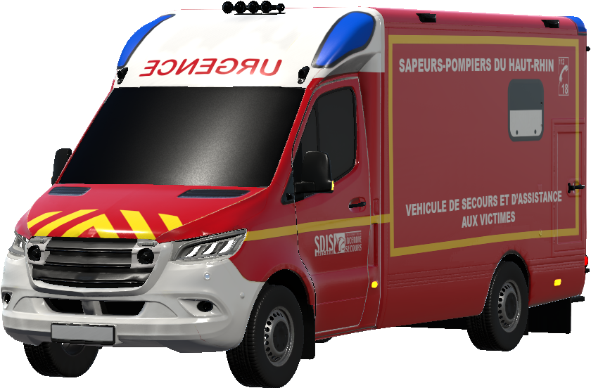 Sapeurs-Pompiers SDIS 68 Ambulance URGENCE Alsace France