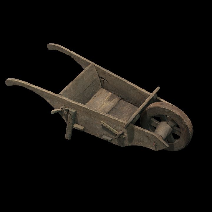 Object, Wheelbarrow, Wood 1