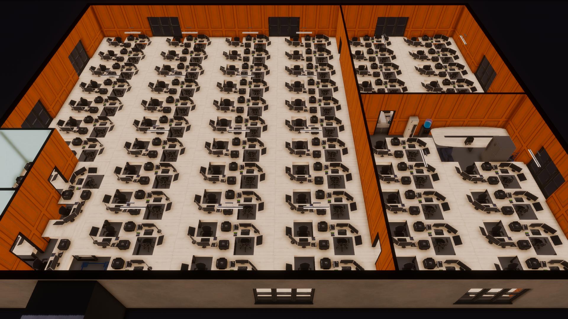 Office Hell 124 Desks K1