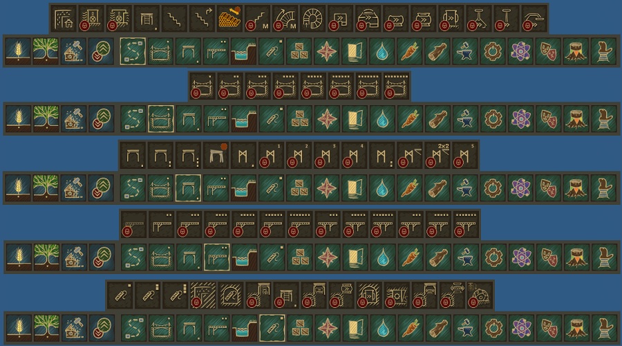 Grouping and organizing the construction column (placed at the bottom)