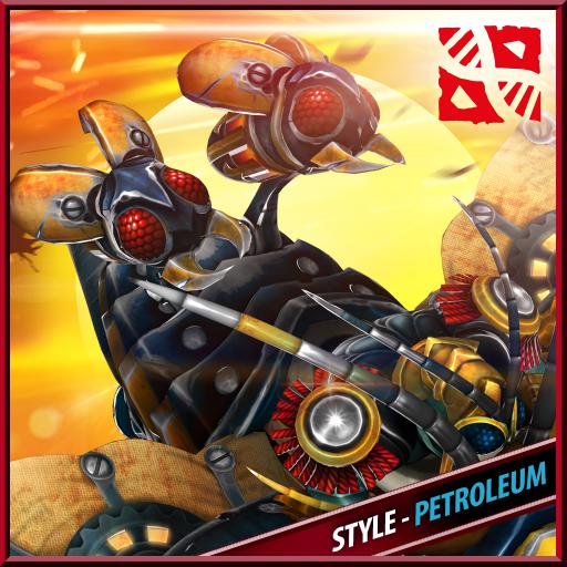 Beatle Battle Copter - Back - Petroleum