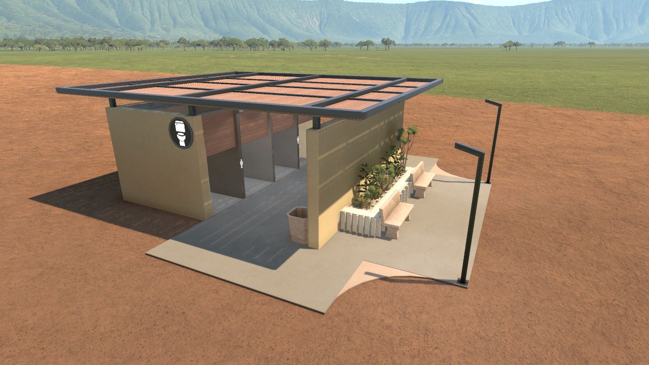 Modern Arid style bathroom