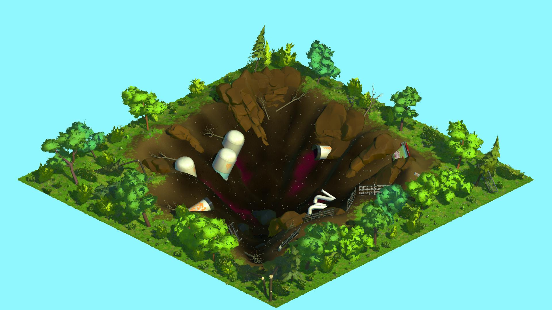 Meteor crash site