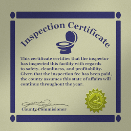 Plumbing Inspection Certificate