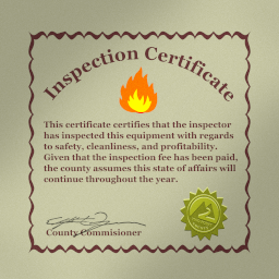 Fire Inspection Certificate