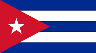 The flag of Cuba