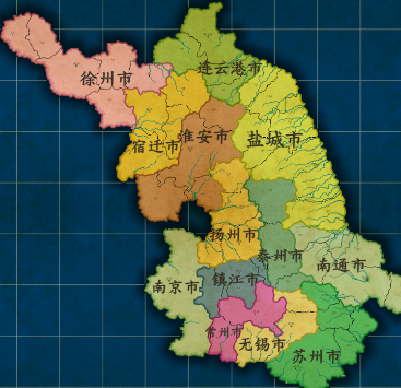 中国江苏省县图