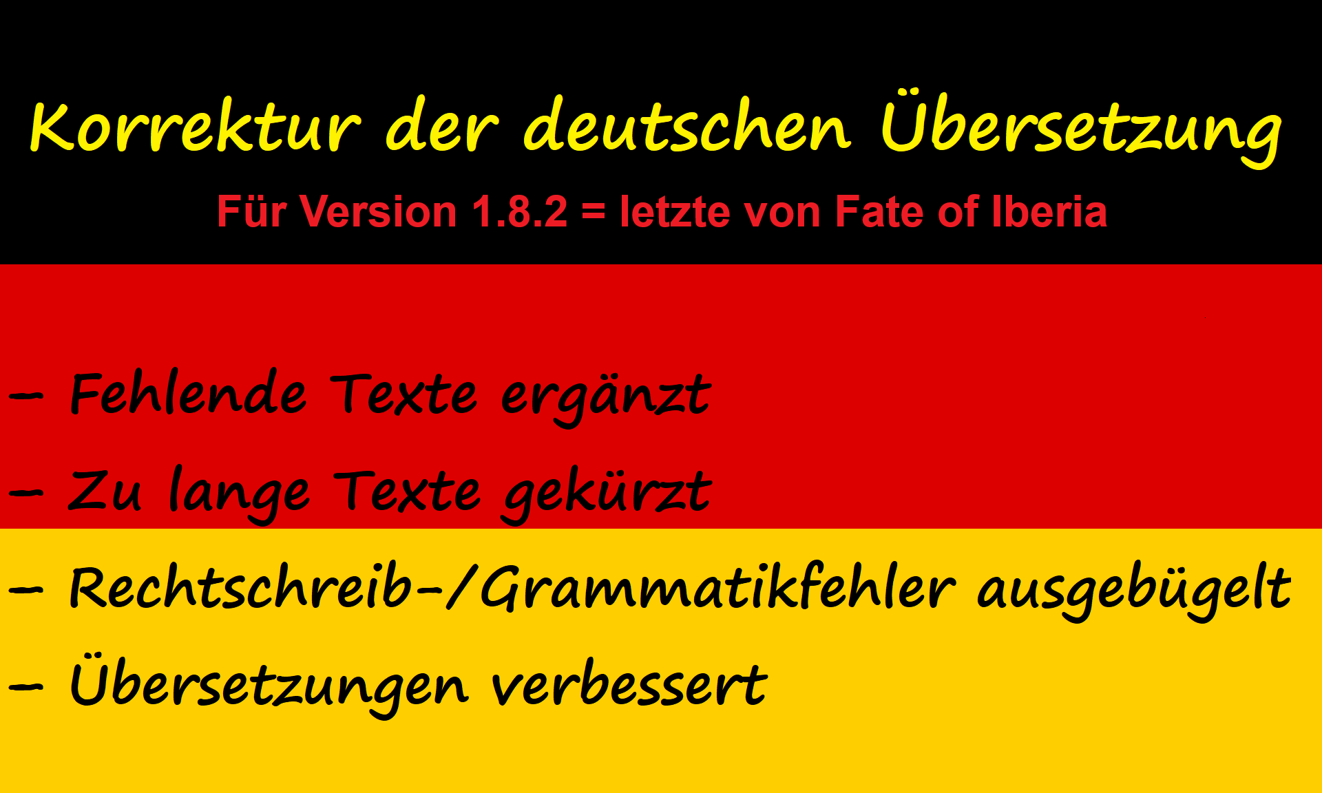 Deutschkorrektur für V1.8.2