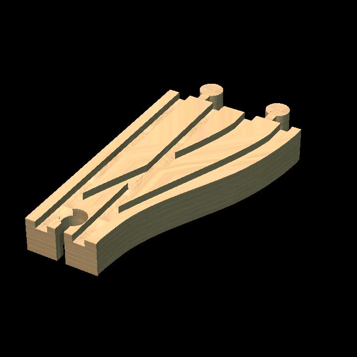 Wooden track Junct YtoPara CR 2M