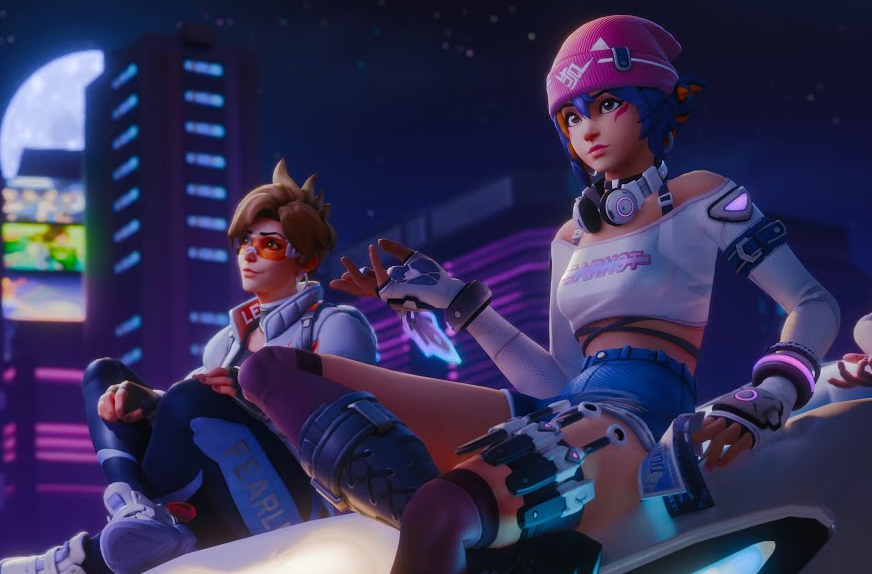 R-18 Kiriko Kamori and Tracer (Overwatch) Loading screen
