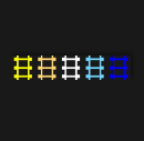 visible railroads blue/yellow