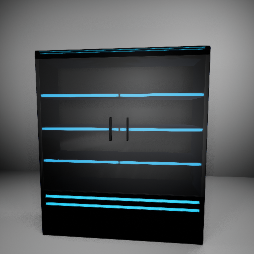 Gaming Shelf Blue Led 2