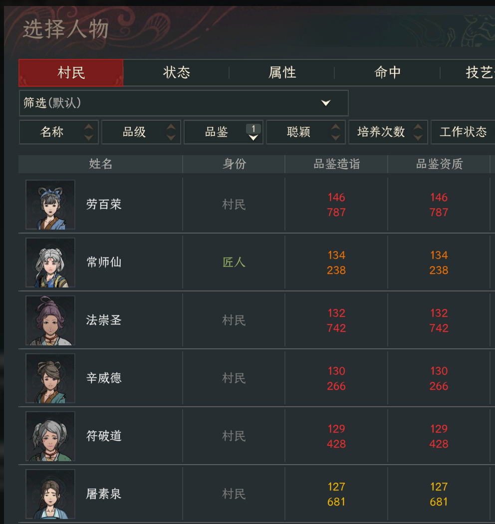 村民高亮最高属性（自用）