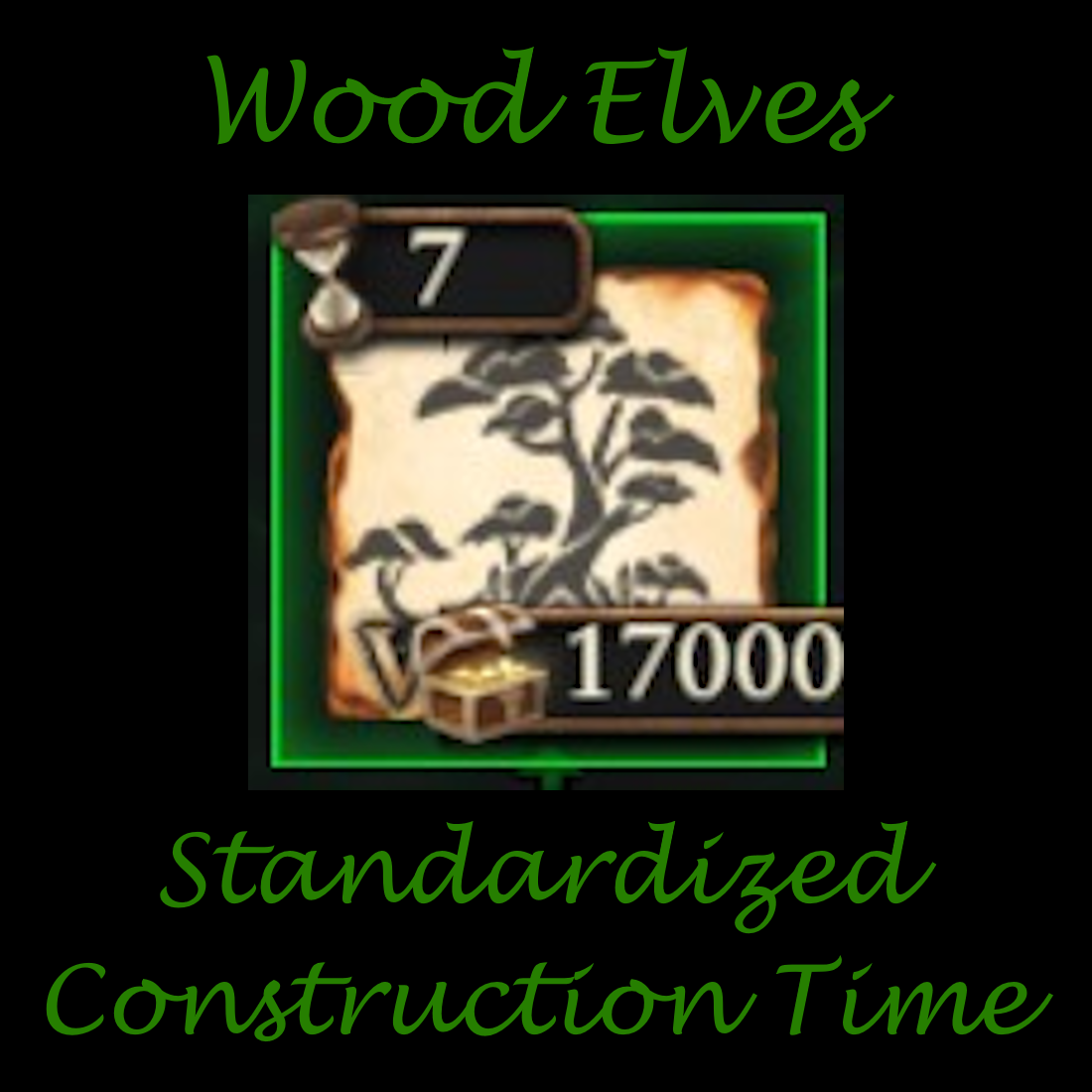 [Wood Elves]Reduced/Standardized Construction Time(with Other Races)
