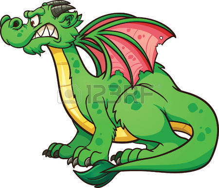 Angry green dragon