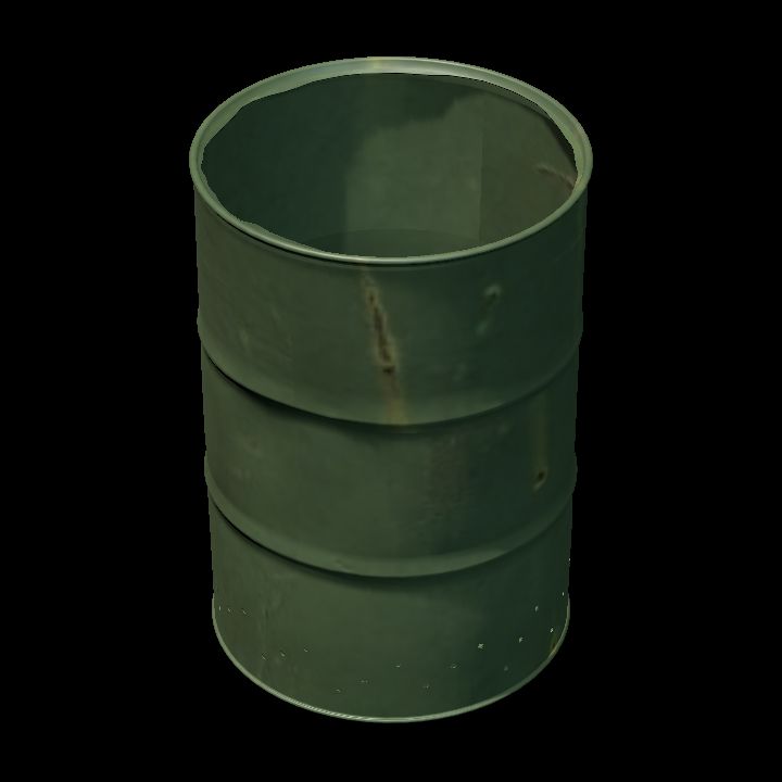 Barrel - green open