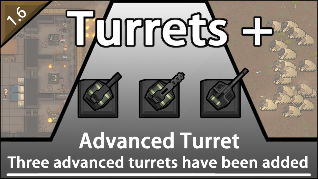 ADE Advanced Turrets (Continued) mod preview for RimWorld