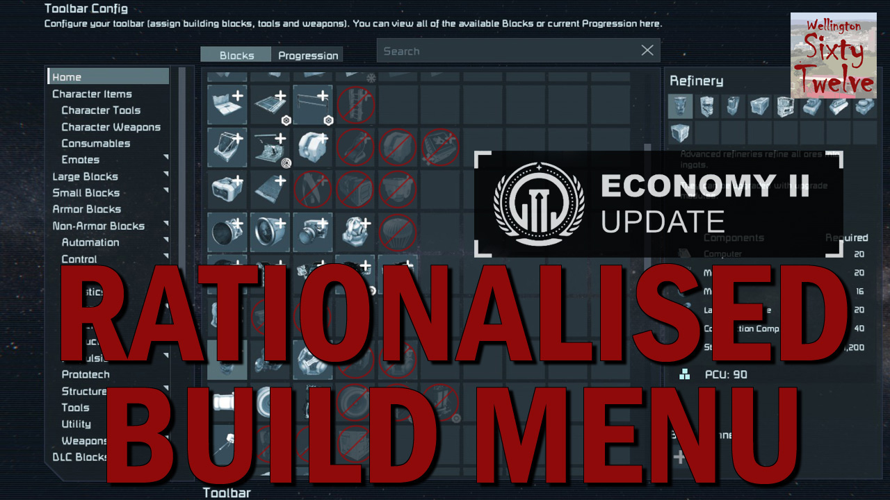 Rationalised Build Menu