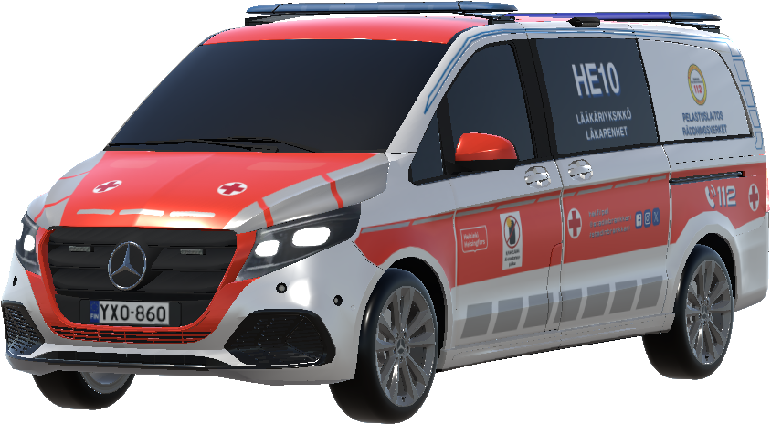 Suomen Helsingin Pelastuslaitos - Lääkäriyksikkö (Doctor car) MB Vito