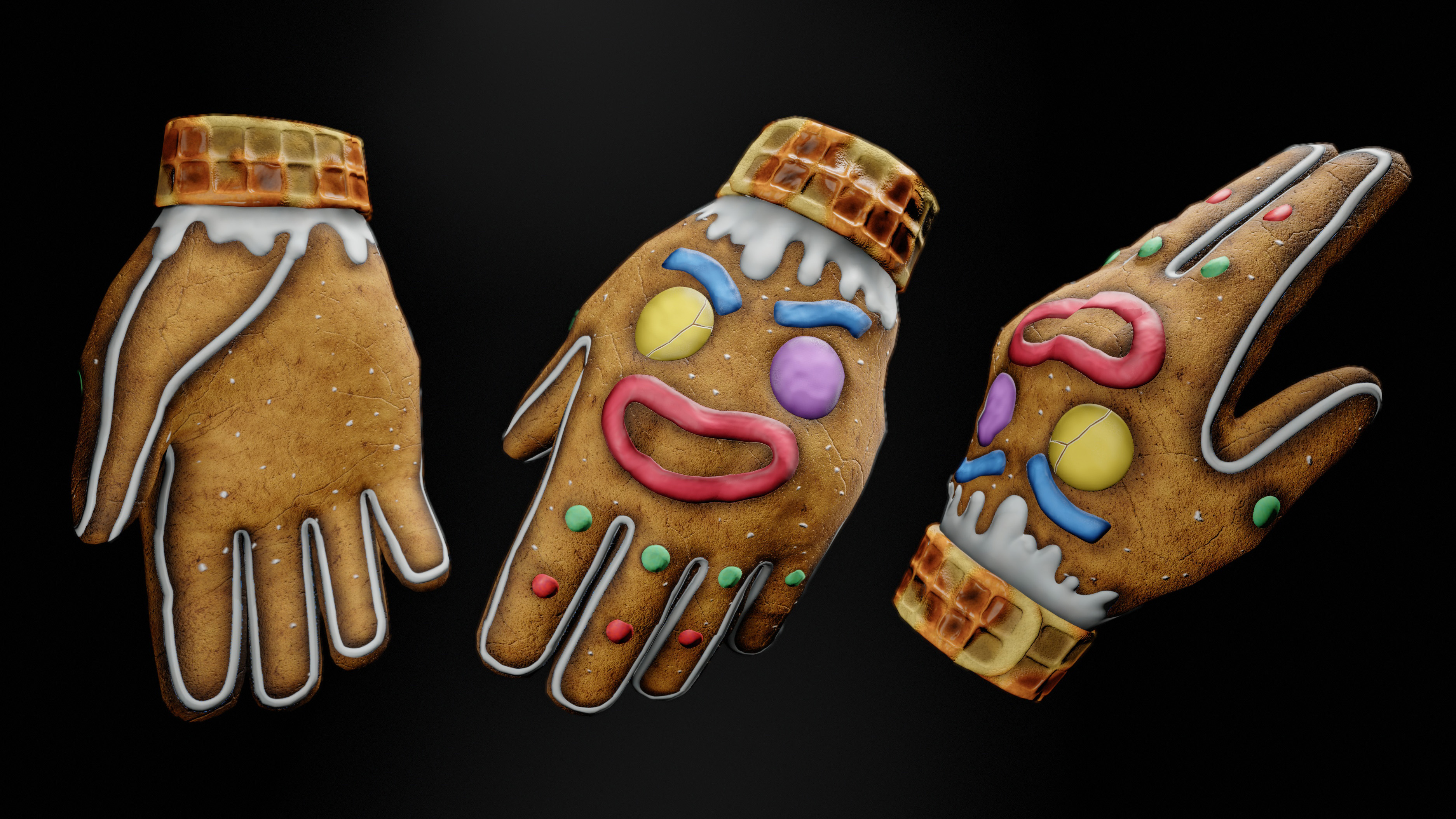 Gingerbread Tactical Gloves