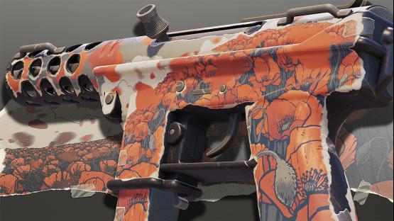 Tec-9 | Paper Collage (Windblown Poppies)