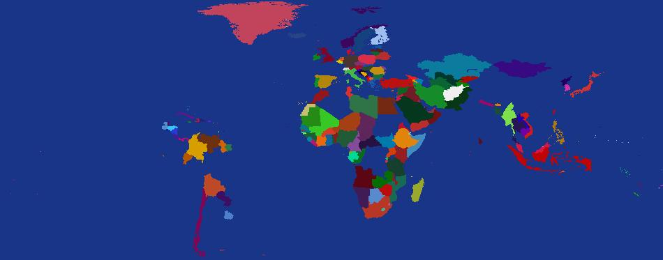 Three Biggest Contries Gone From Every Continent