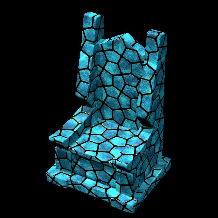 Throne, Gilded Blue