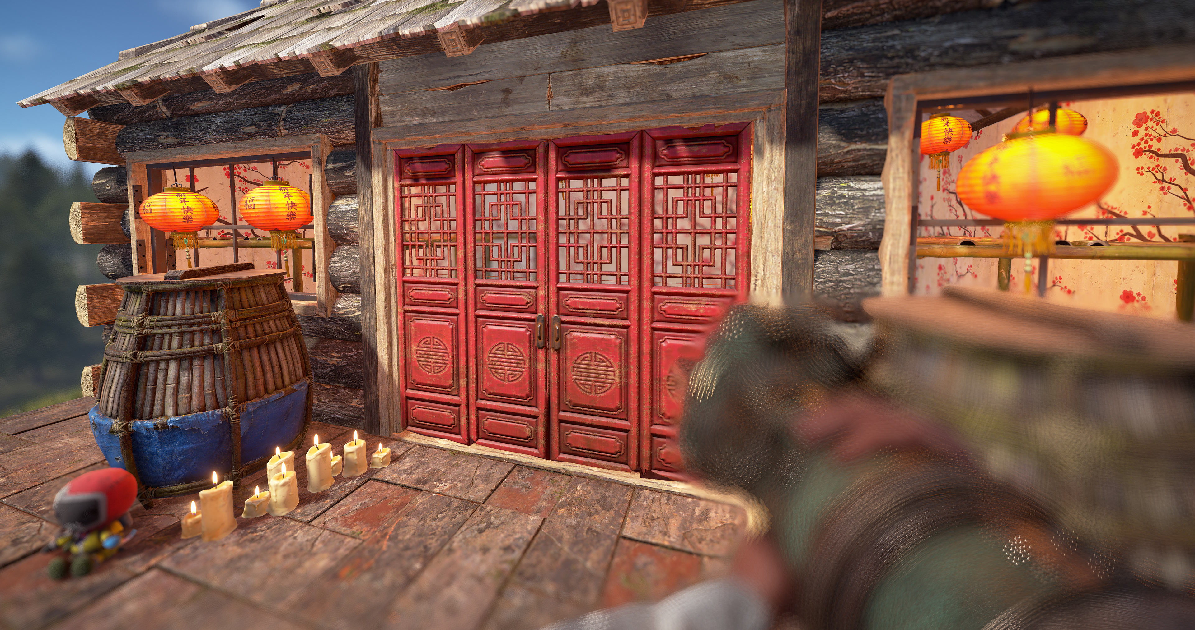 Chinese Panel Wooden Doors thumbnail 8